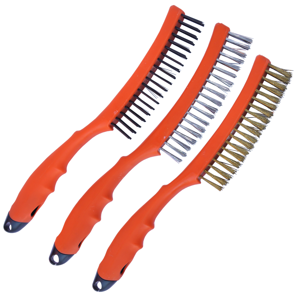 [SP30893] WORKSHOP - BRUSH WIRE 355MM 3PC SET - 3 X 19 ROW
