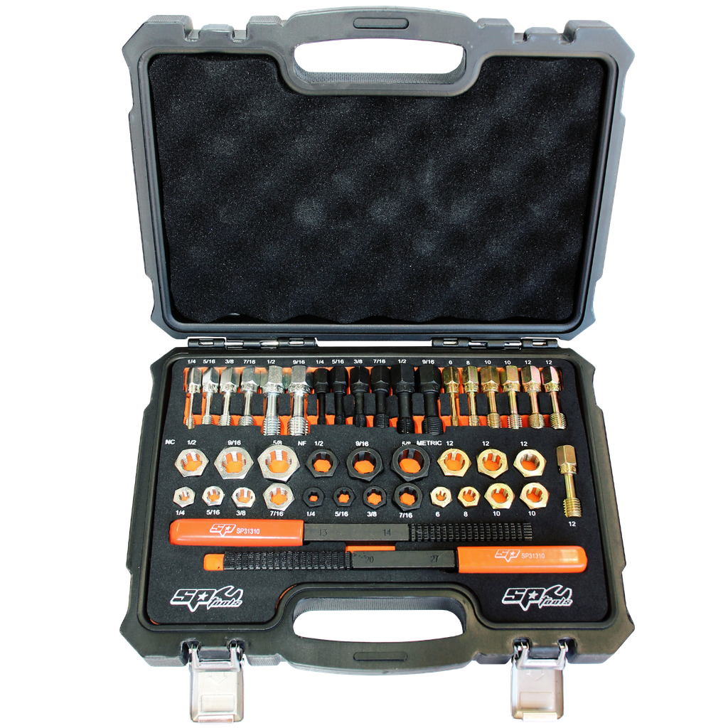 THREAD & STUD REPAIR - AUTOMOTIVE RETHREADING KIT 42PCE