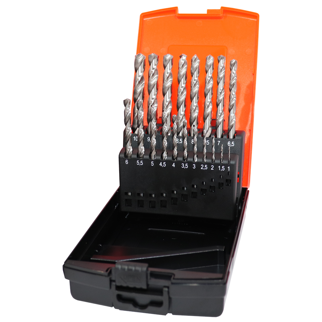 [SP31390] CUTTING TOOLS - HSS DRILL BITS HIGH SPEED STEEL METRIC - 19PC SET