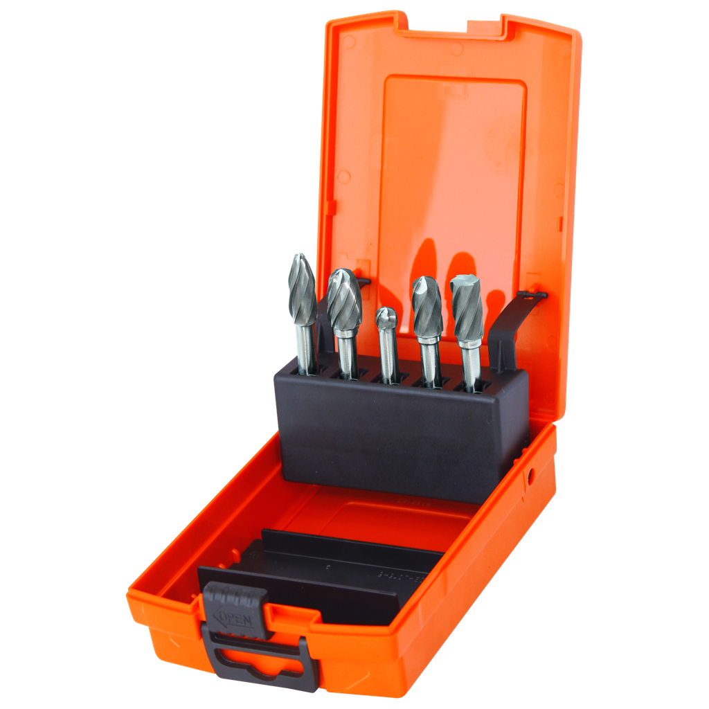 [SP31385] CUTTING TOOLS - BURR TUNGSTEN CARBIDE ALUM, 5PC SET