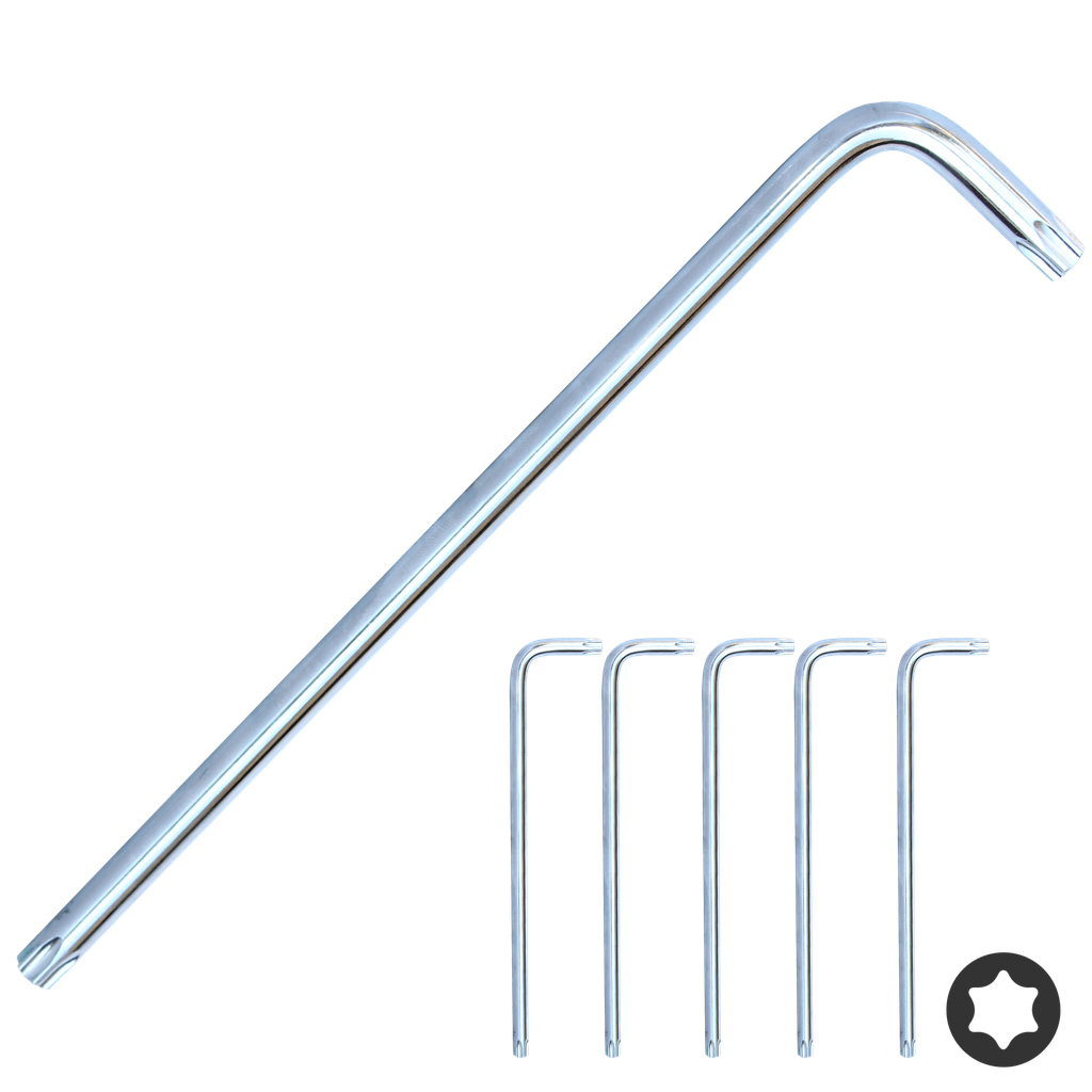 KEY SET - TORX CHROME - T-9 (PK5)