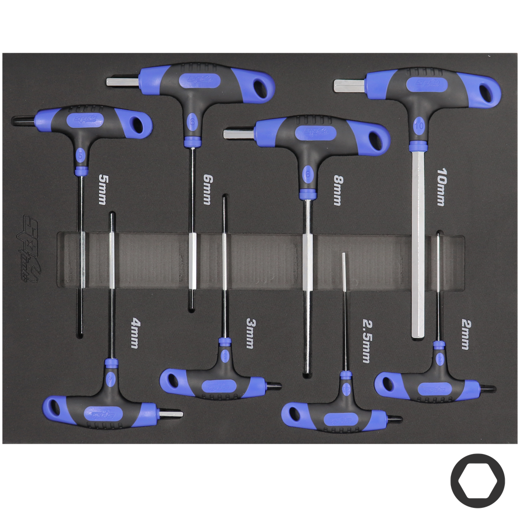 KEY SET - METRIC HEX T-HANDLE IN EVA - 8PC