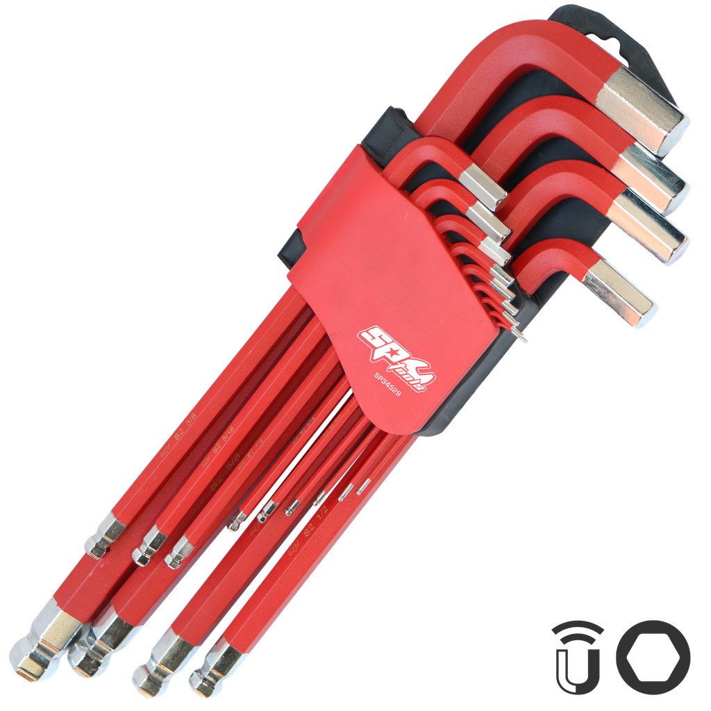 KEY SET - SAE HEX JUMBO BALL DRIVE 13PC