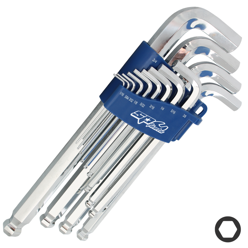 KEY SET - SAE HEX JUMBO 1/16"-3/4" - 13PC
