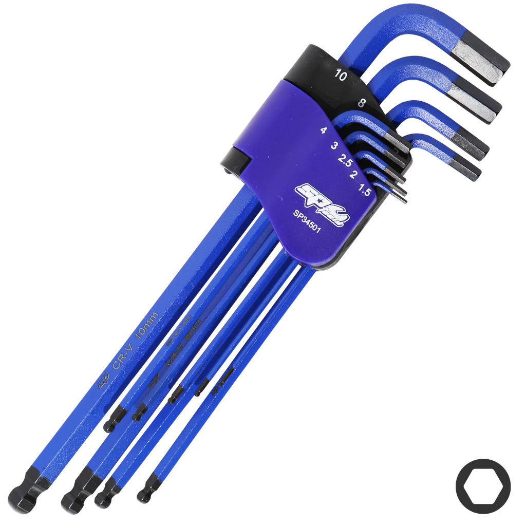 KEY SET - METRIC HEX BALL DRIVE 9PC