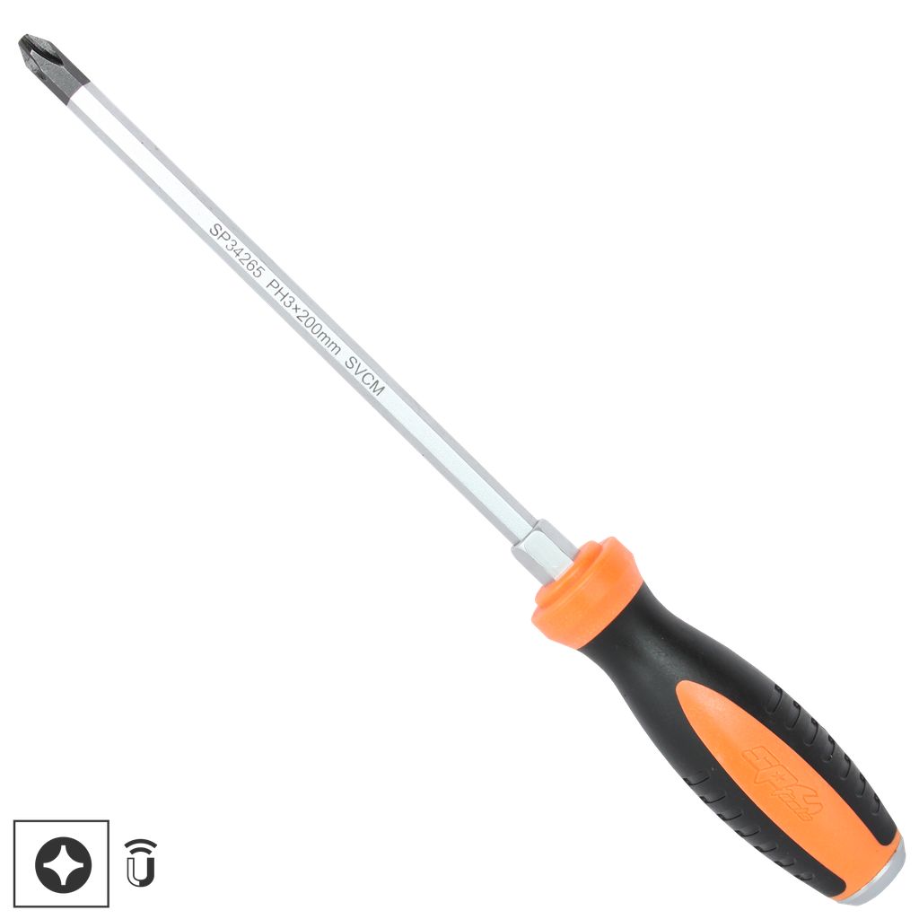 [SP34260] SCREWDRIVER - PHILLIPS GO-THRU HEX BOLSTER 2X100MM