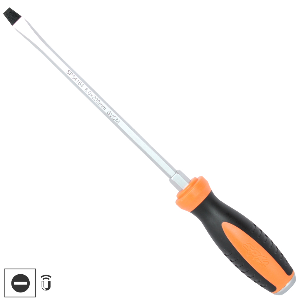 SCREWDRIVER - SLOTTED GO-THRU HEX BOLSTER 8X150MM