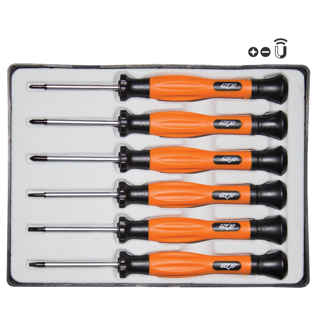 SCREWDRIVER SET - SLOTTED/PHILLIPS MINI PRECISION - 6PC SET