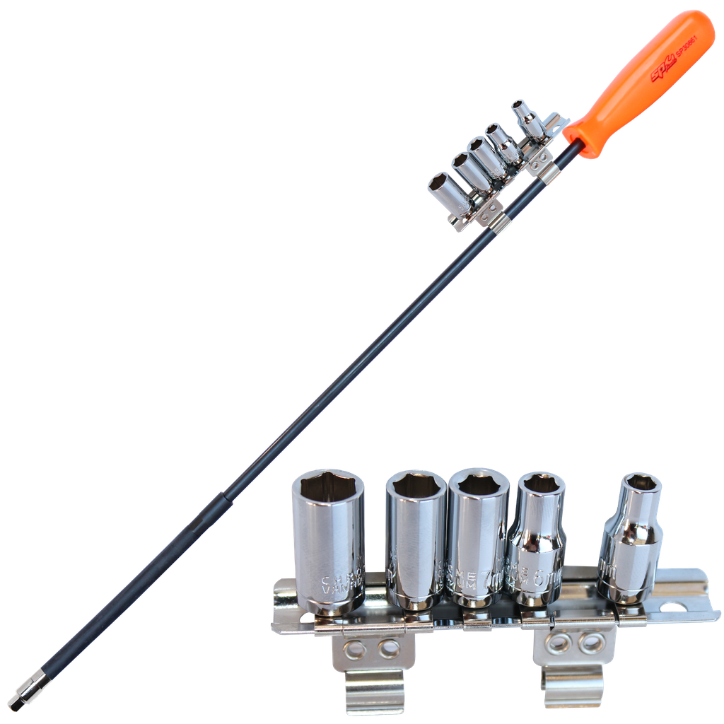 [SP30862] BIT SET -  HALF FLEXIBLE HOSE NUT DRIVER - 6PC SET