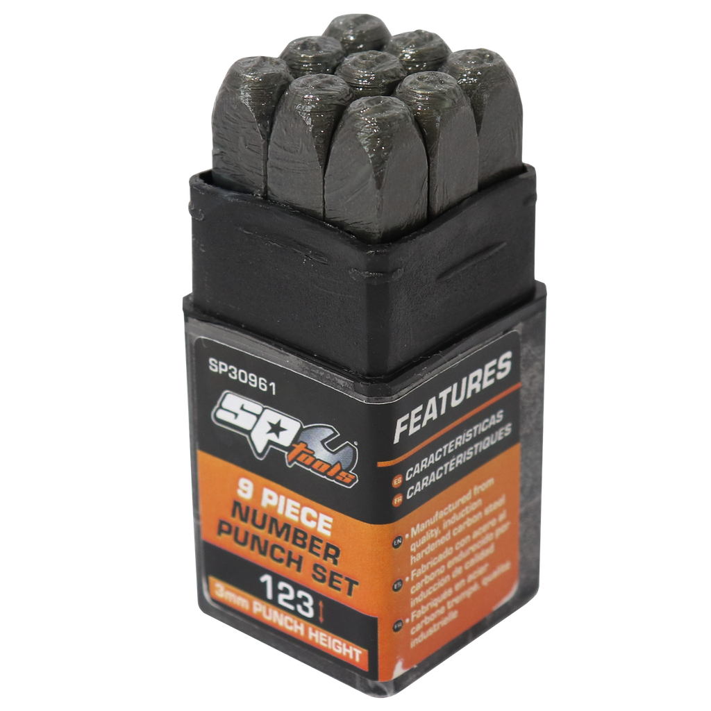 [SP30961] STRIKING TOOLS - NUMBER PUNCH 9PC SET (3MM)