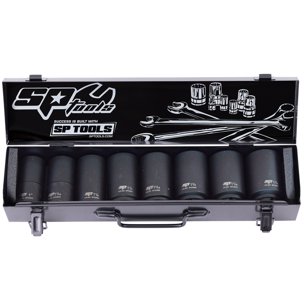 [SP20425] SOCKET SET IMPACT 3/4"DR DEEP 6PT 8PC SAE