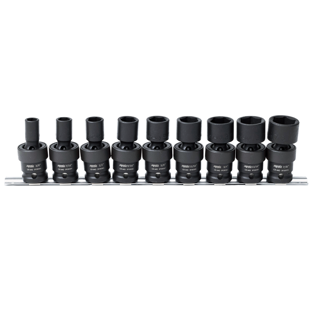 [SP20366] SOCKET SET IMPACT SWIVEL 9PC SAE  1/2 DR 6PT