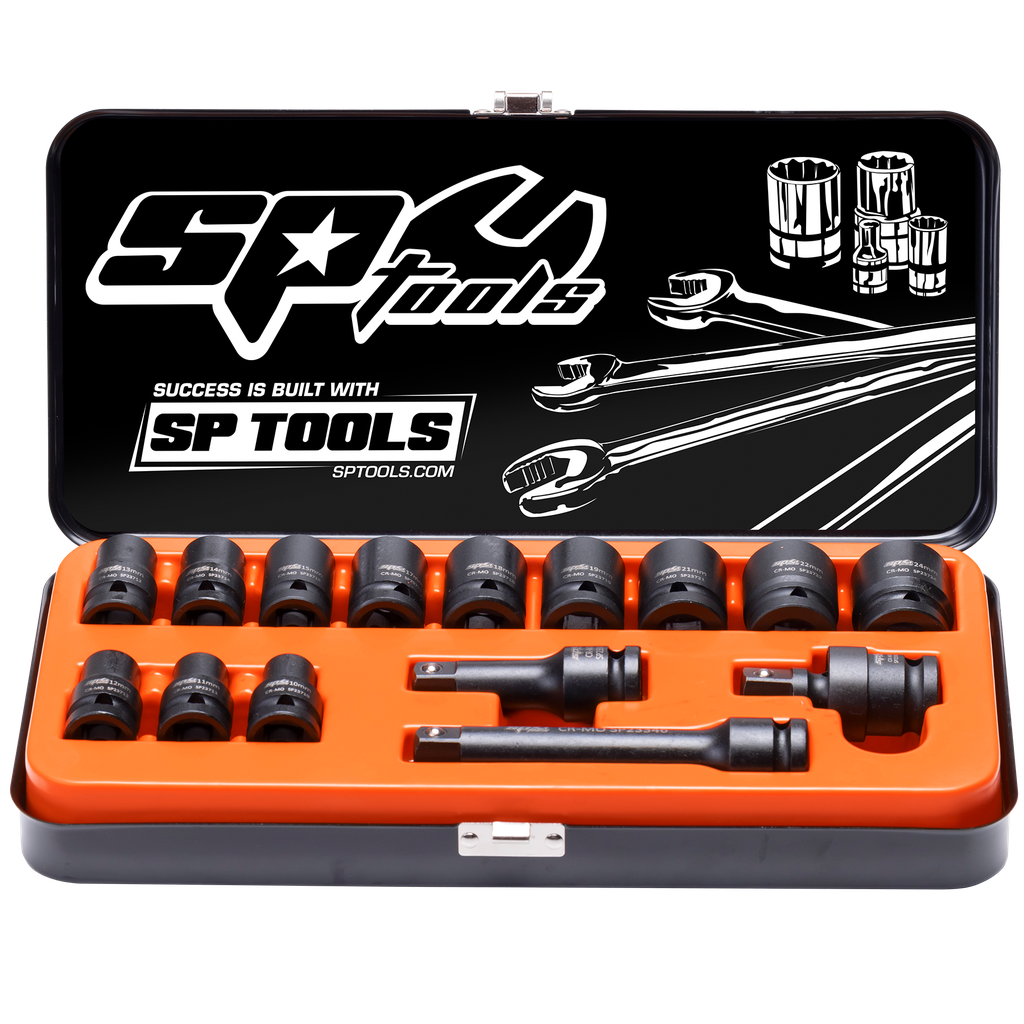 [SP20310] SOCKET SET IMPACT 1/2DR 6PT 15PC METRIC
