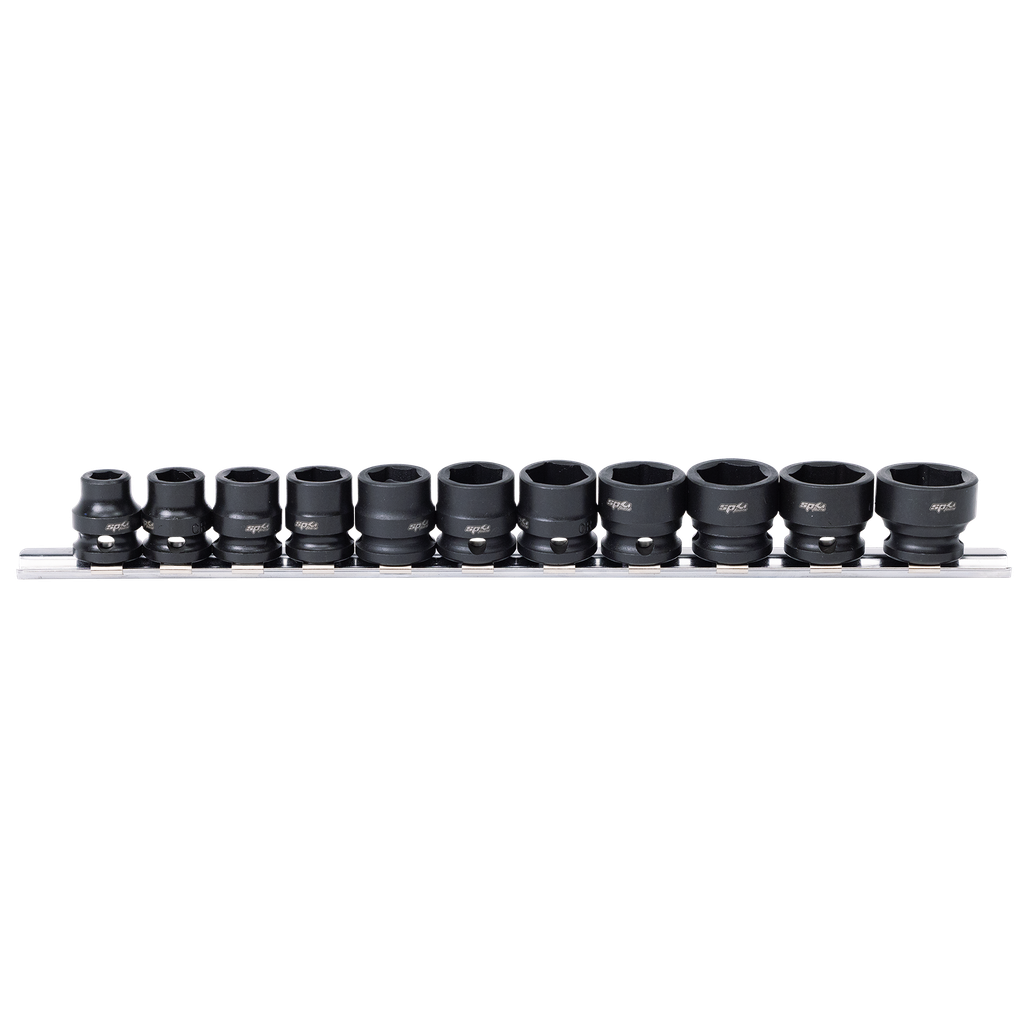 [SP20255] SOCKET RAIL IMPACT 3/8DR STUBBY 6PT METRIC 10PC