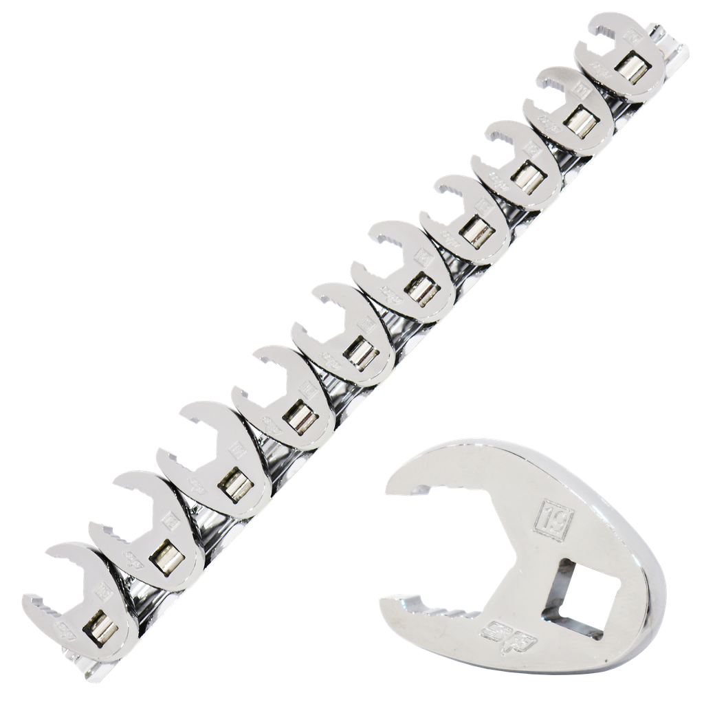 [SP20574] SOCKET - CROWFOOT WRENCH RAIL 3/8"DR METRIC 10PC