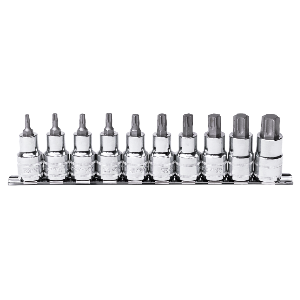 SOCKET RAIL SET 1/2"DR 10PC TORX - L=55MM