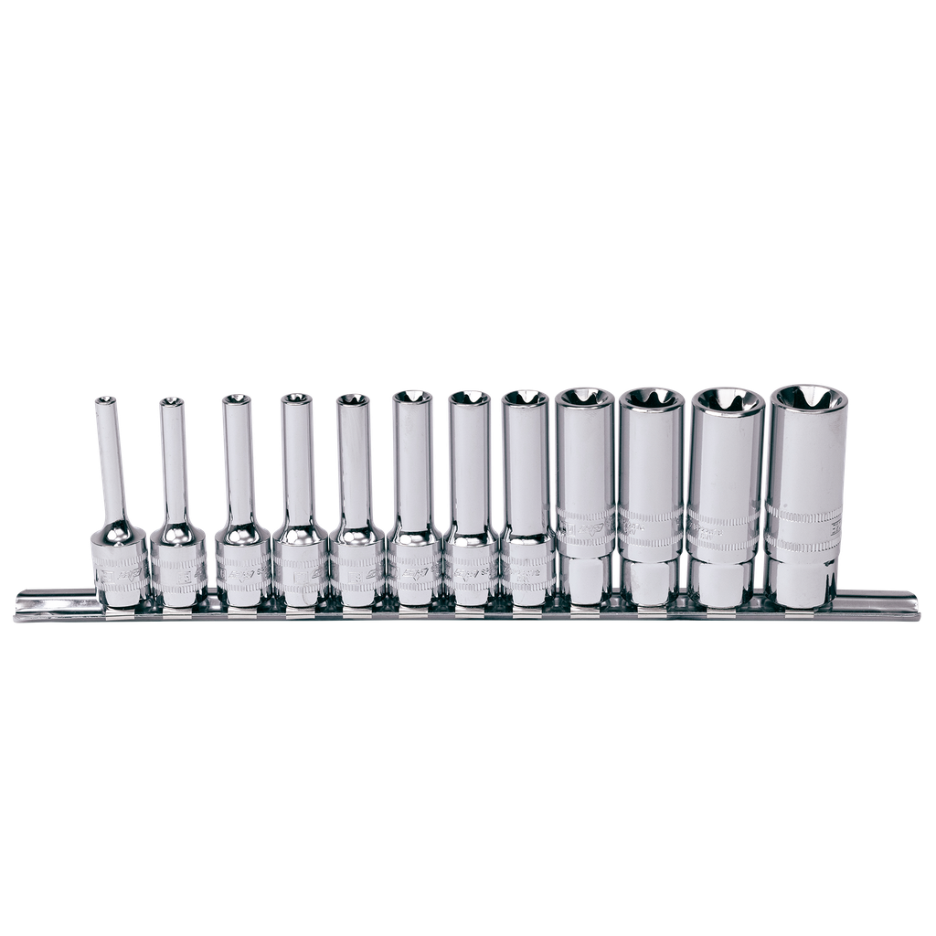[SP20551] SOCKET RAIL - 3/8" DR DEEP 12PC E TORX