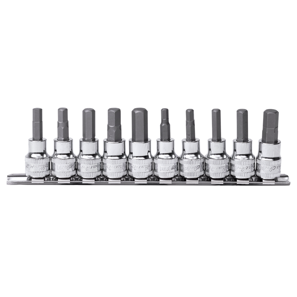 [SP20541] SOCKET RAIL 3/8DR INHEX METRIC/SAE 10PC