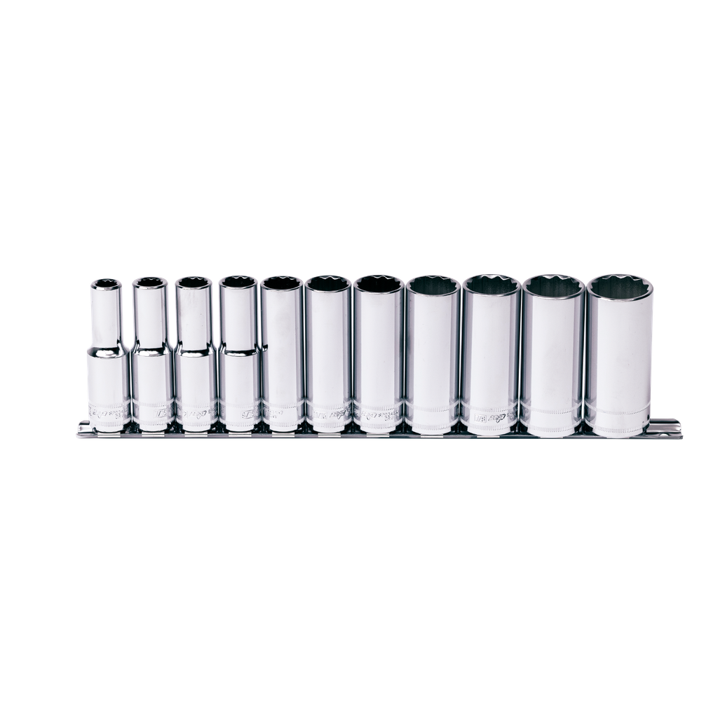 [SP20341] SOCKET RAIL 1/2DR DEEP 12PT 11PC SAE