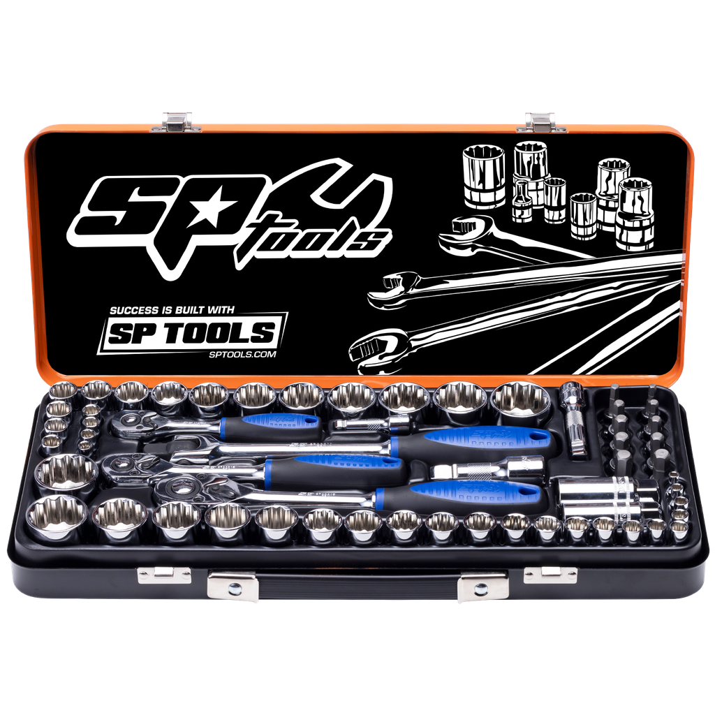 SOCKET SET - 1/4",3/8",1/2" DR 12PT 59PC METRIC/SAE