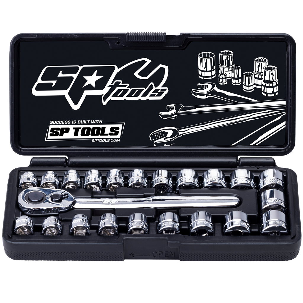 [SP20220] SOCKET SET - 3/8DR 12PT LOW PROFILE 22PC METRIC/SAE