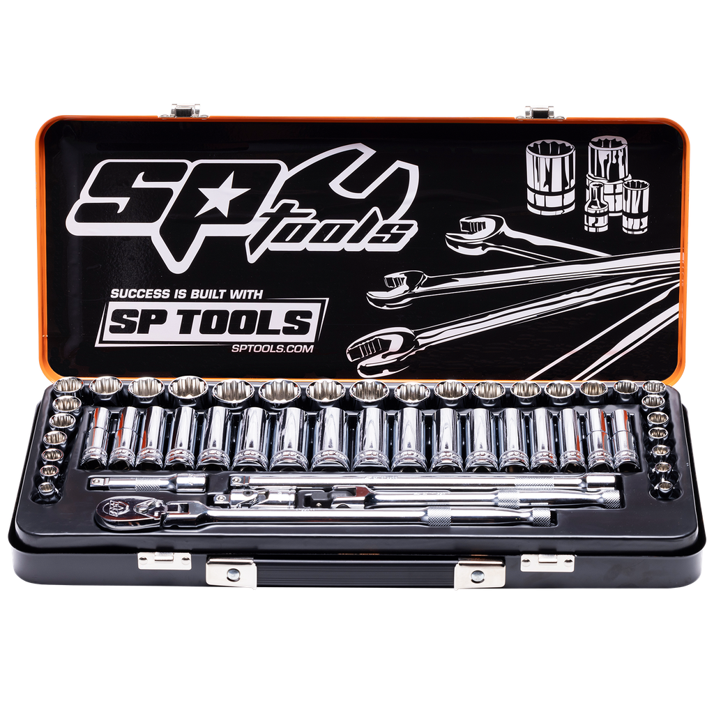 SOCKET SET - 3/8"DR 12PT & 6PT 50PC METRIC/SAE