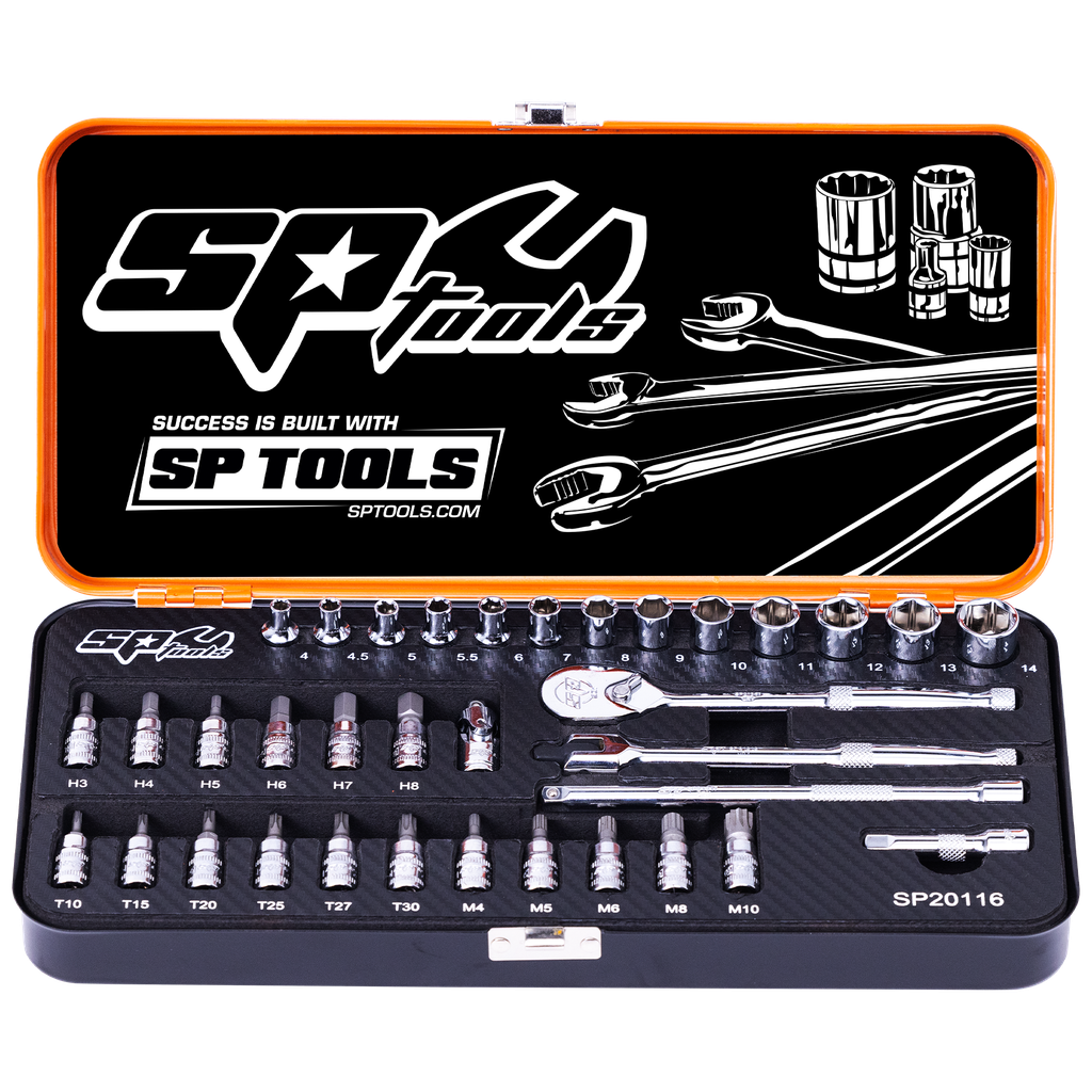 [SP20116] SOCKET SET - 1/4DR 6PT 35PC METRIC