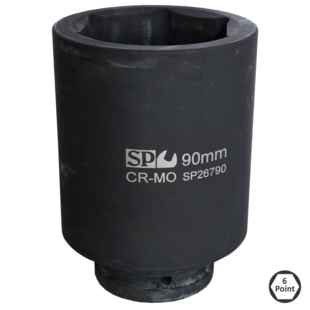 SOCKET IMPACT 1-1/2"DR 6PT DEEP METRIC 75MM