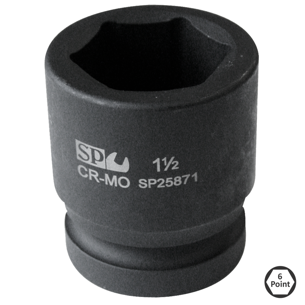 SOCKET IMPACT 1-1/2"DR 6PT SAE 2-5/8"