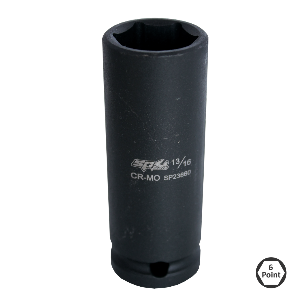 SOCKET IMPACT 1/2" DR 6PT DEEP SAE 3/8"