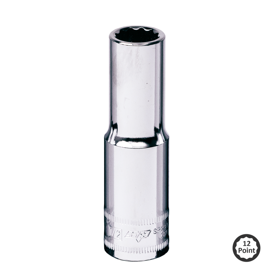 SOCKET - 1/2"DR DEEP 12PT SAE 3/8"