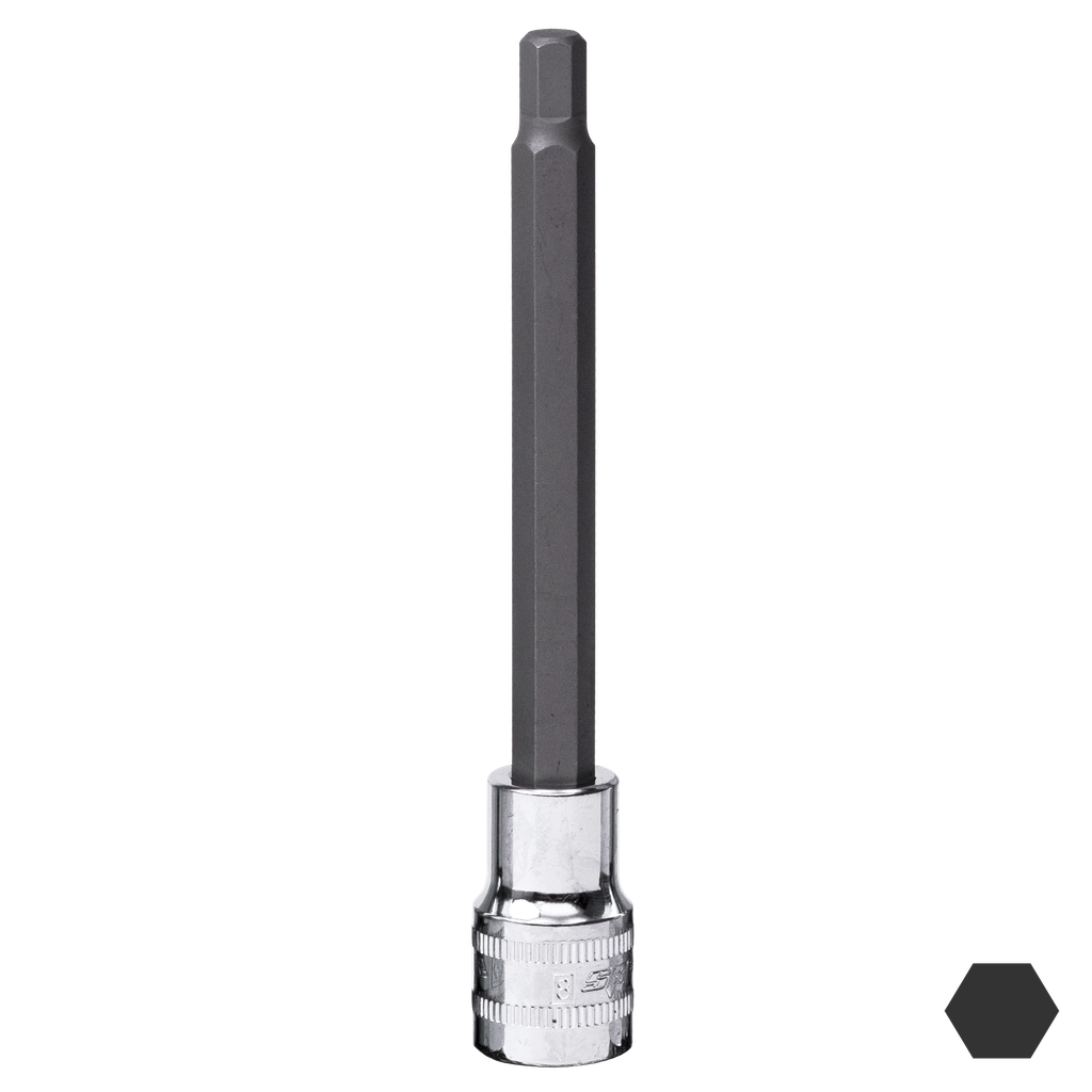 SOCKET - 1/2"DR INHEX LONG METRIC 10MM
