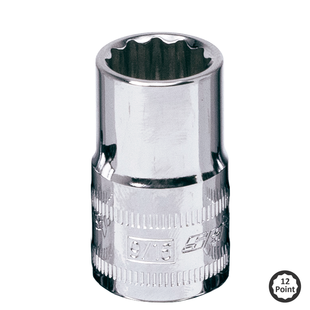 SOCKET - 1/2"DR STANDARD 12PT SAE 9/16"
