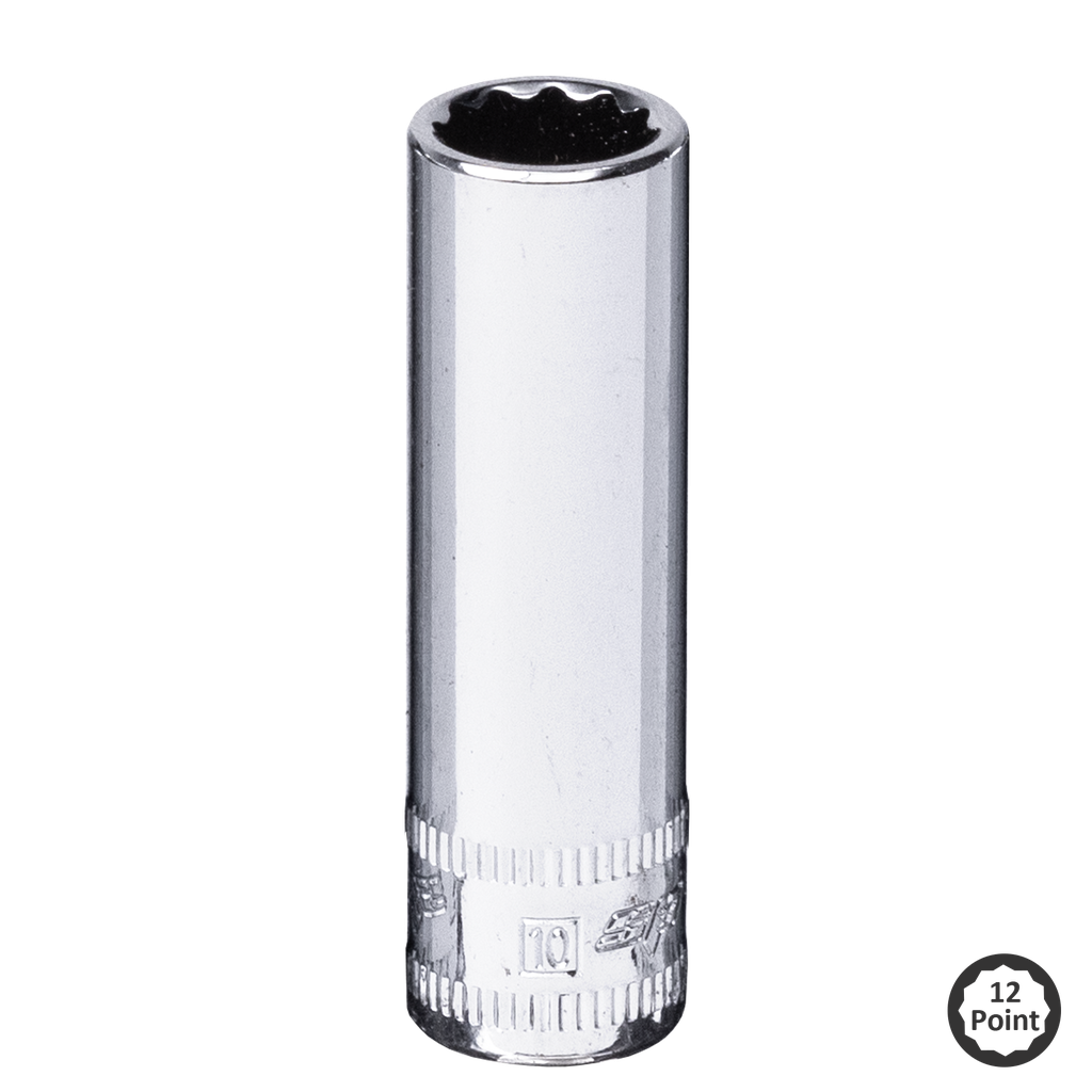 SOCKET - 1/4"DR DEEP 12PT METRIC 13MM