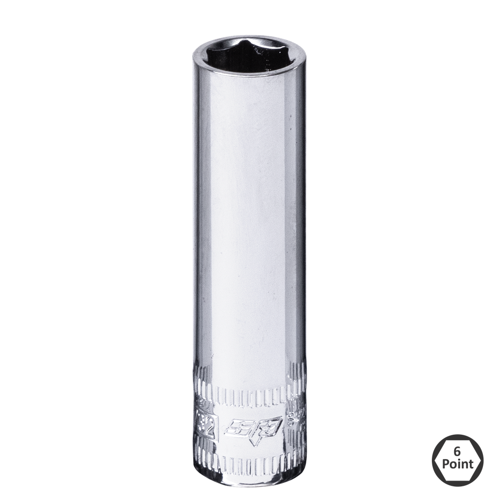 SOCKET - 1/4"DR DEEP 6PT SAE 5/16"
