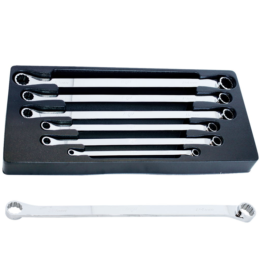 SPANNER SET - DOUBLE RING LONG 6PC METRIC