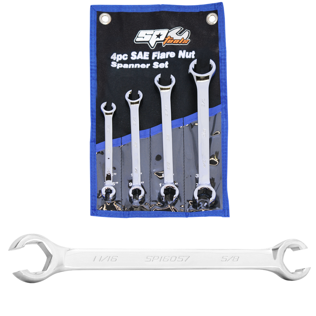 [SP10094] SPANNER SET - FLARE NUT 4PC SAE