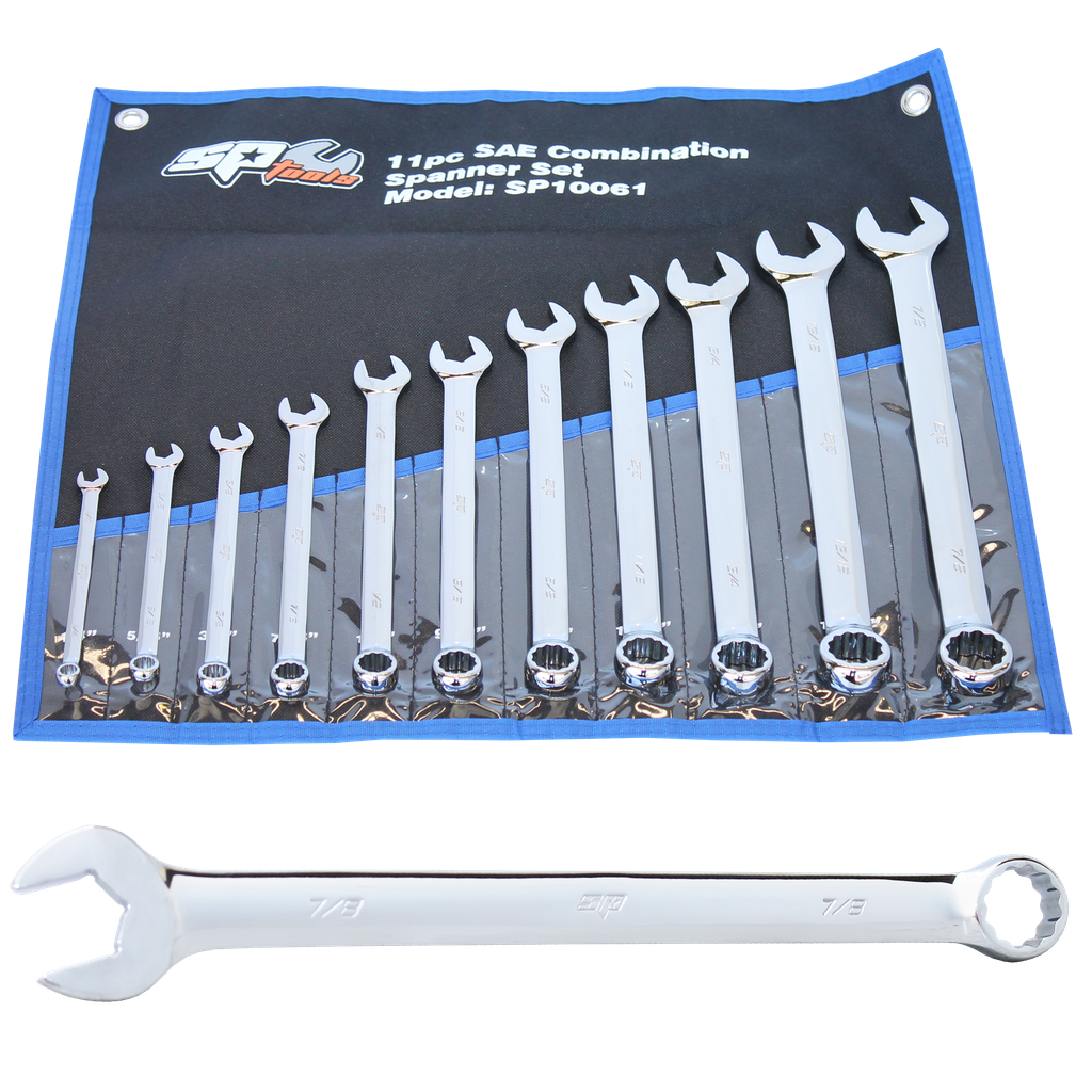 [SP10061] SPANNER SET - ROE QUAD DRIVE SAE 11PC