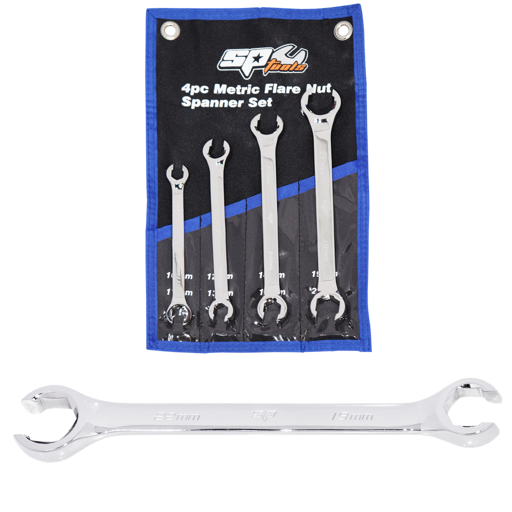 [SP10044] SPANNER SET - FLARE NUT 4PC METRIC