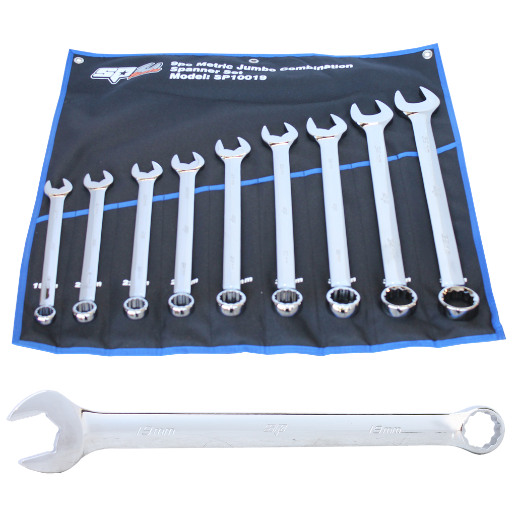 [SP10019] SPANNER SET - ROE QUAD DRIVE JUMBO METRIC 9PC