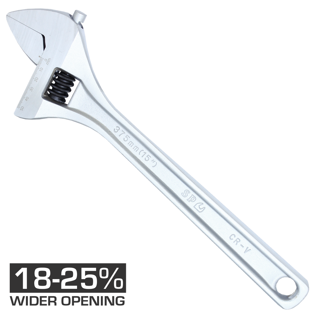 [SP18077] WRENCH ADJUSTABLE PREMIUM CHROME 375MM