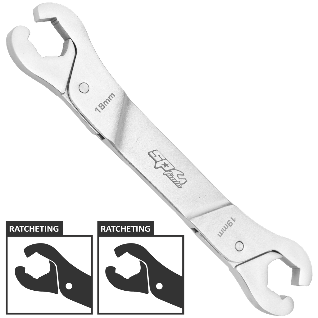 [SP16047] SPANNER FLARE NUT RATCHETING 18*19MM (22/32"X3/4")