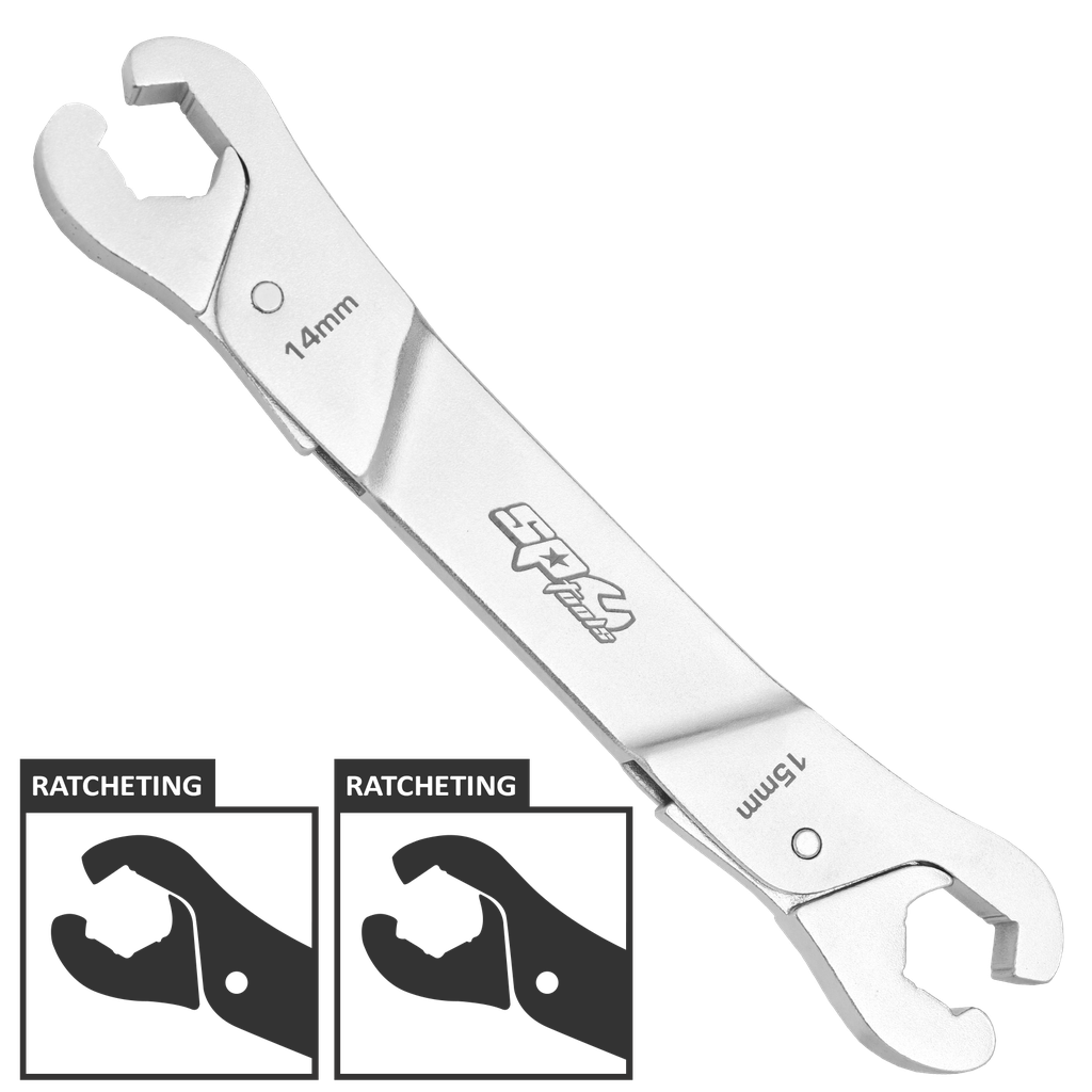 [SP16045] SPANNER FLARE NUT RATCHETING 14*15MM (9/16"X19/32")