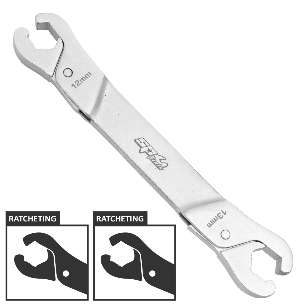 [SP16044] SPANNER FLARE NUT RATCHETING 12*13MM (15/32"X1/2")