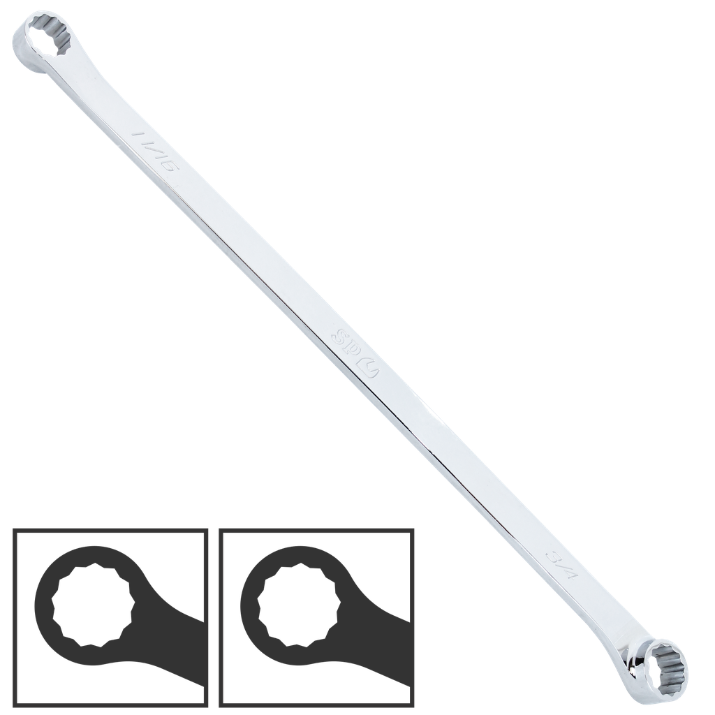 SPANNER DOUBLE RING SAE 3/8 X 5/16" 15DEGREE