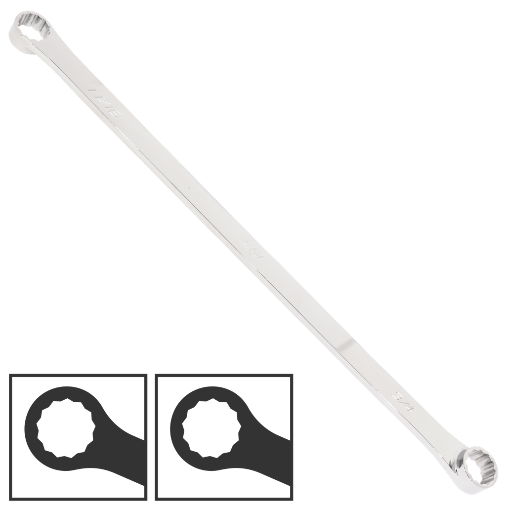 SPANNER RING DOUBLE RING SAE 3/4" X 11/16" 0DEGREE
