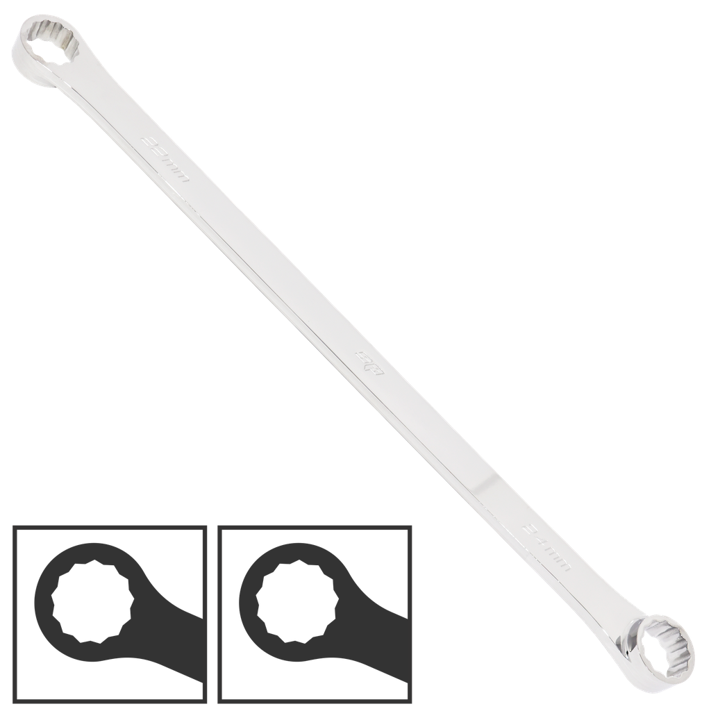 SPANNER RING DOUBLE RING METRIC 13MM X 15MM 0DEGREE