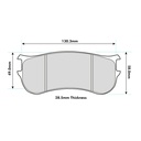 Pagid RST3 Brake Pads To Fit PFC ZR22 Caliper