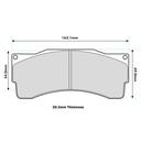 Pagid RSL29 Brake Pads To Fit AP Racing Various Calipers