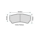 Pagid RST2 Brake Pads To Fit Brembo 07.A262.20 Caliper
